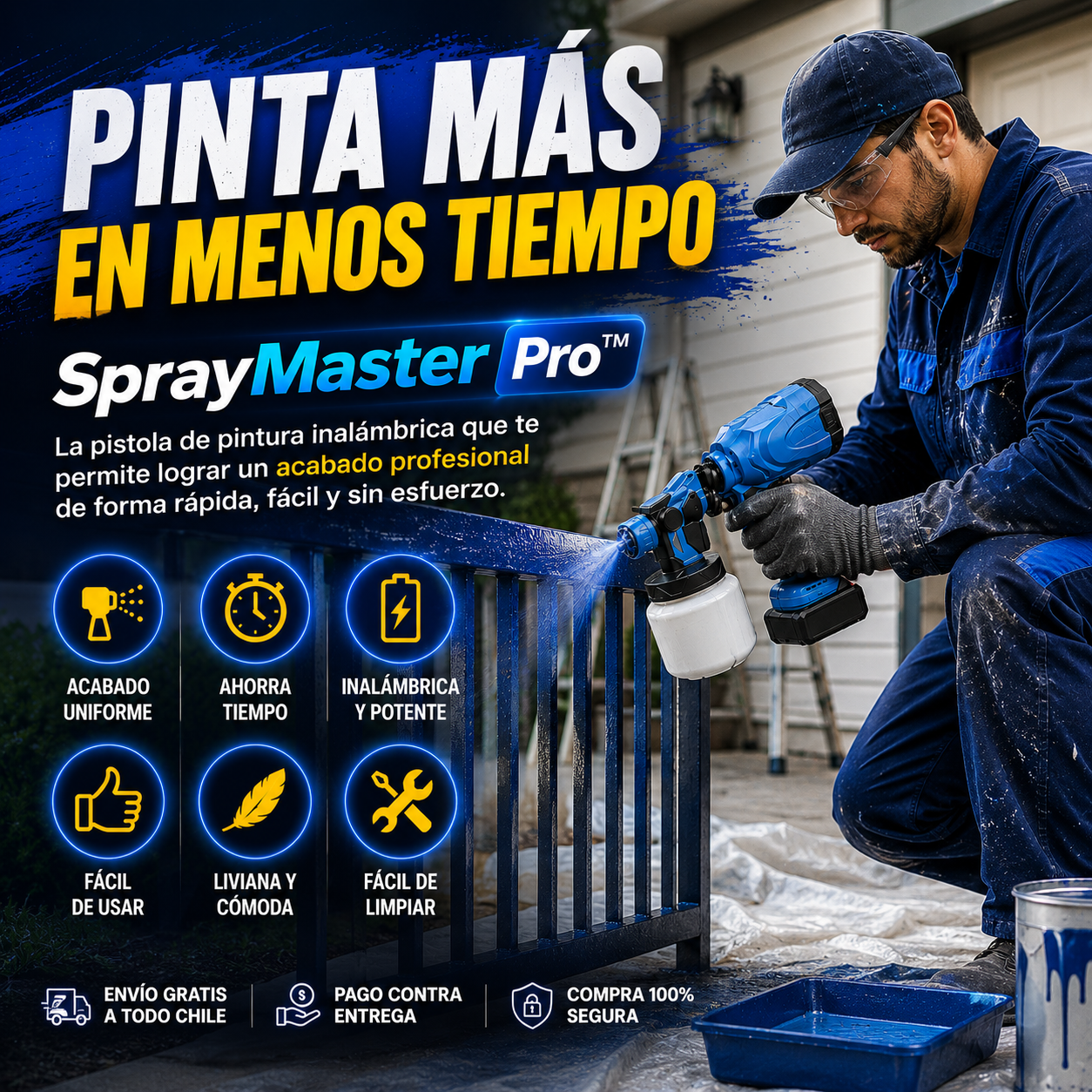 SprayMaster Pro™- Acabado profesional en menos tiempo