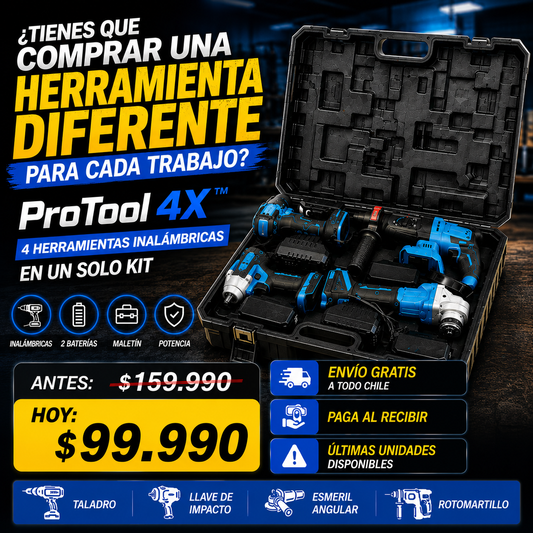 ProTool 4X™  -Kit de 4 Herramientas Inalámbricas
