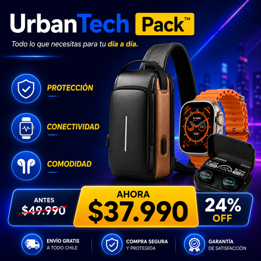 UrbanTech Pack™ -Todo lo que necesitas para tu día a día.