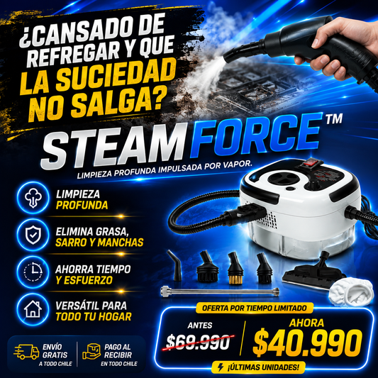 STEAMFORCE™- Limpieza profunda impulsada por vapor