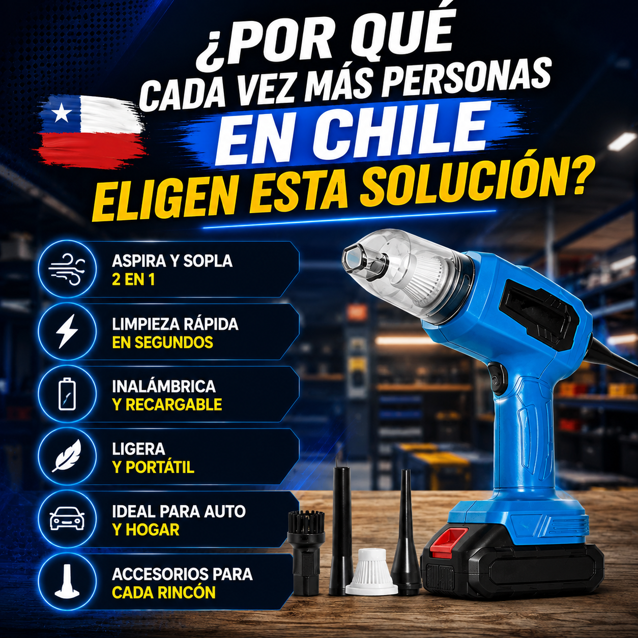 CleanForce™ — Limpia. Sopla. Resuelve.