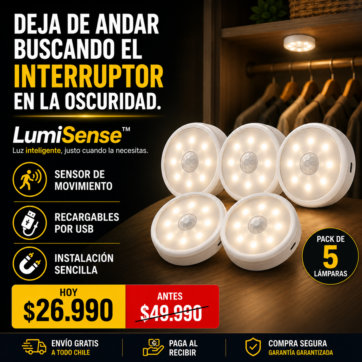 LumiSense™- Luz inteligente, justo cuando la necesitas.