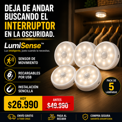 LumiSense™- Luz inteligente, justo cuando la necesitas.
