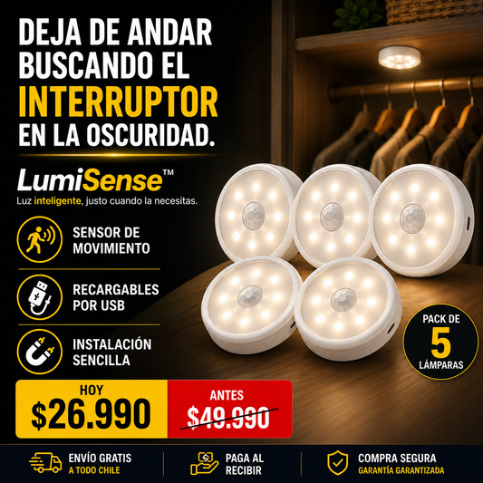 LumiSense™- Luz inteligente, justo cuando la necesitas.