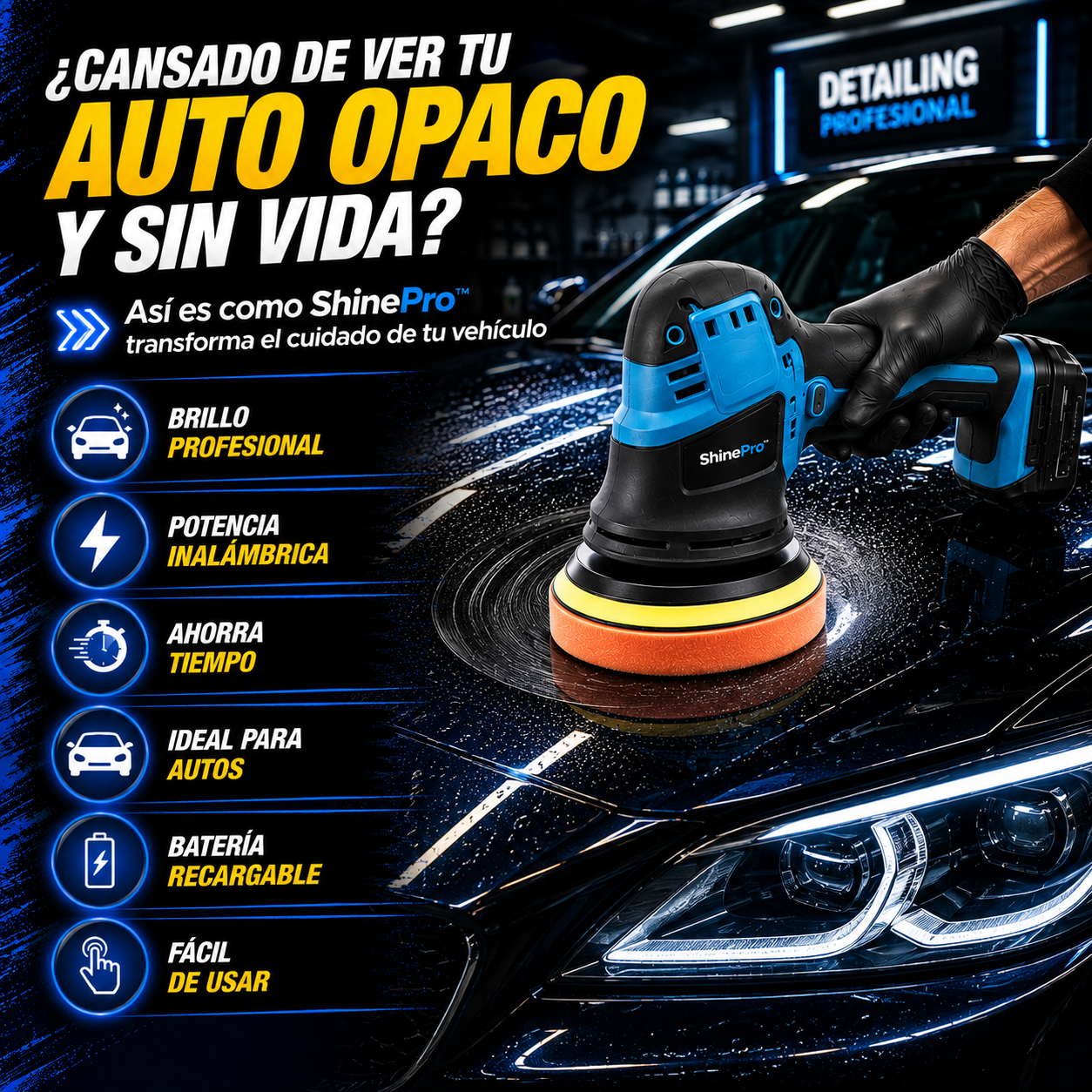 ShinePro™-Brillo profesional en tus manos.