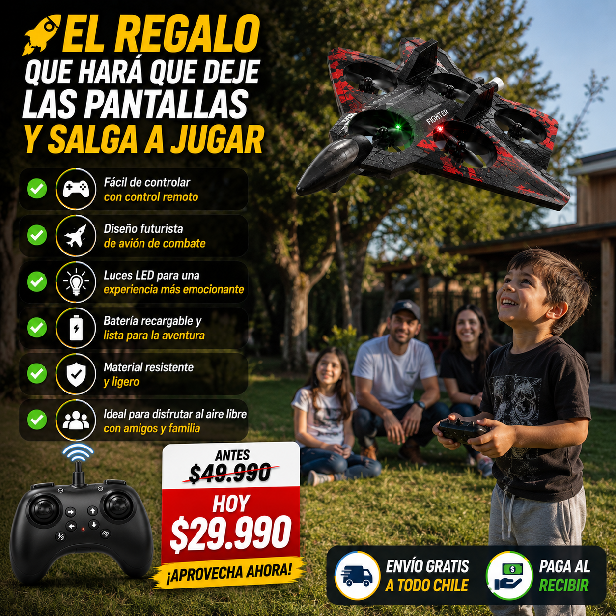 SkyFighter™ Controla el cielo con un solo movimiento.