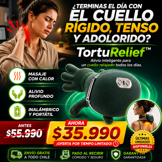 TortuRelief™ | Masajeador Inteligente para Cuello y Espalda